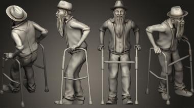 Figurines of people Old Man 3d model